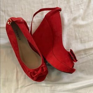 Torrid Red Wedges